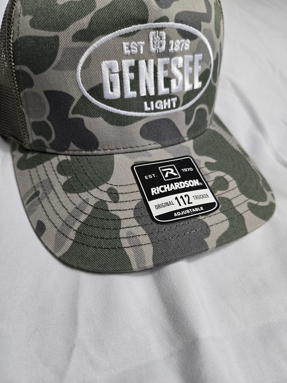 Camo Trucker Hat - Green Genesee Light Patch
